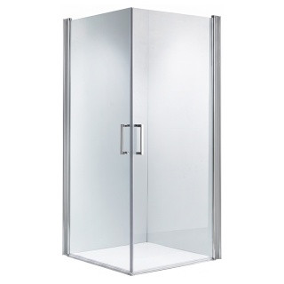 KABINA PRYSZNICOWA 90X90 KWADRATOWA NAROŻNA DRZWI UCHYLNE PODWÓJNE CHROM SZKŁO HARTOWANE 6MM KZ29