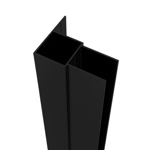 PROFIL POSZERZAJĄCY DO KABIN PRYSZNICOWYCH CZARNY 195 CM ALUMINIOWY ADAPTER P04