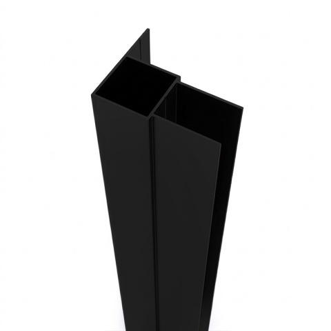 PROFIL POSZERZAJĄCY DO KABIN PRYSZNICOWYCH CZARNY 195 CM ALUMINIOWY ADAPTER P04