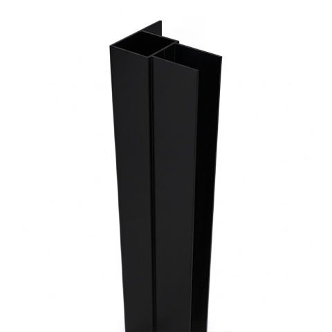 PROFIL POSZERZAJĄCY DO KABIN PRYSZNICOWYCH CZARNY 195 CM ALUMINIOWY ADAPTER P04