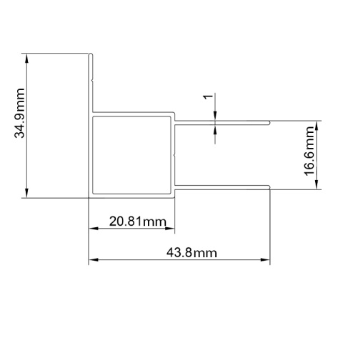 PROFIL POSZERZAJĄCY DO KABIN PRYSZNICOWYCH ZŁOTY 195 CM ALUMINIOWY ADAPTER P04