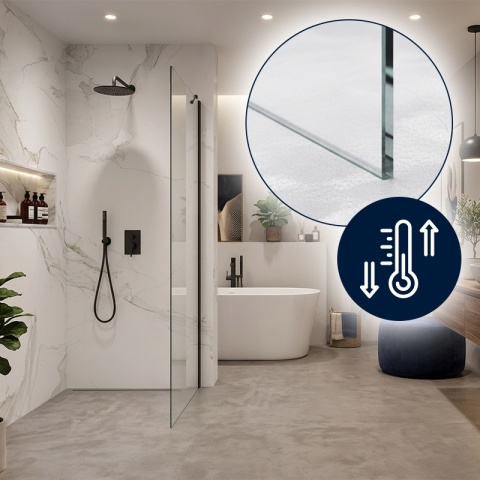 ŚCIANKA SZYBA PRYSZNICOWA 90 CM WALK-IN SZKŁO HARTOWANE 6 MM CZARNY PROFIL REGULACJA 15 MM W PROFILU PRZYŚCIENNYM KZ24