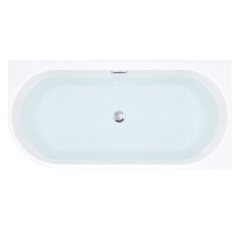 WANNA WOLNOSTOJĄCA PRZYŚCIENNA RYFLOWANA RIO 504D PRAWA BIAŁA PRZELEW CHROM 170x75 CM WCIĘCIE NA LED