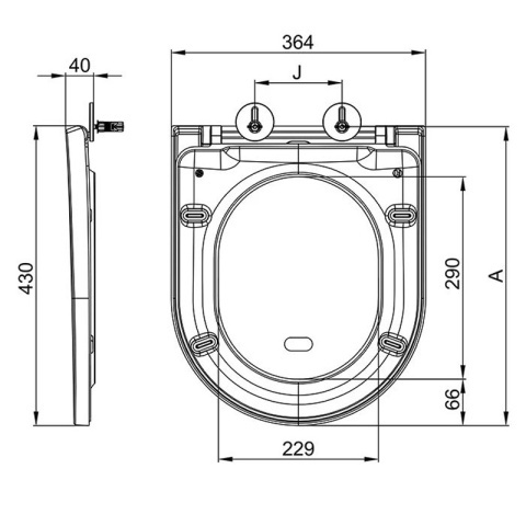 DESKA SEDESOWA WC WOLNOOPADAJĄCA CV-WH-05 BIAŁA DUROPLAST