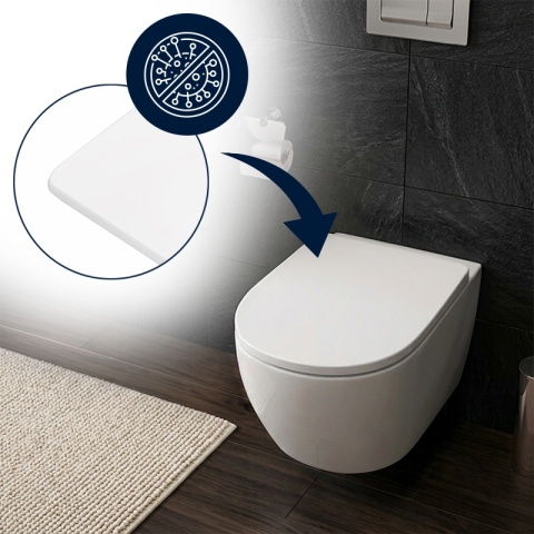 DESKA SEDESOWA WC WOLNOOPADAJĄCA CV-WH-06 BIAŁA DUROPLAST