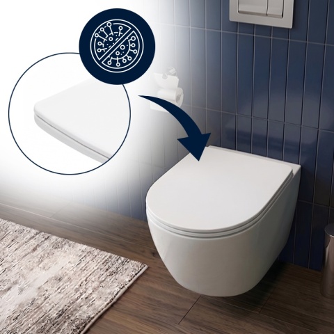 DESKA SEDESOWA WC WOLNOOPADAJĄCA CV-WH-07 SLIM BIAŁA DUROPLAST