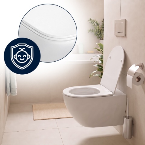DESKA SEDESOWA WC WOLNOOPADAJĄCA CV-WH-07 SLIM BIAŁA DUROPLAST