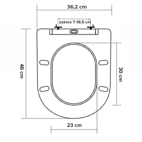 DESKA SEDESOWA WC WOLNOOPADAJĄCA CV-WH-07 SLIM BIAŁA DUROPLAST