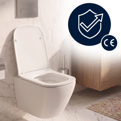 DESKA SEDESOWA WC WOLNOOPADAJĄCA CV-WH-08 SLIM BIAŁA DUROPLAST