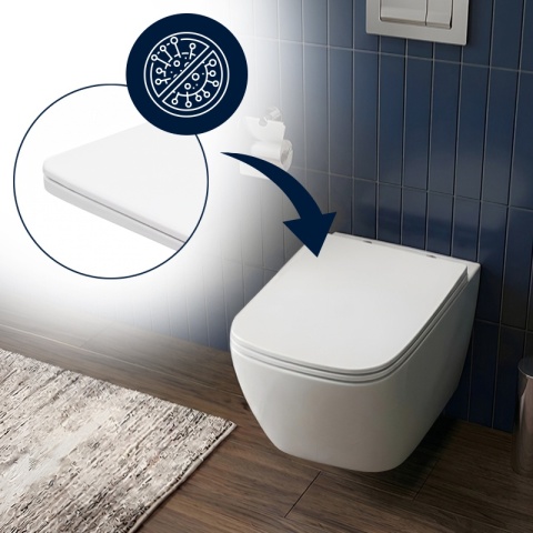 DESKA SEDESOWA WC WOLNOOPADAJĄCA CV-WH-08 SLIM BIAŁA DUROPLAST