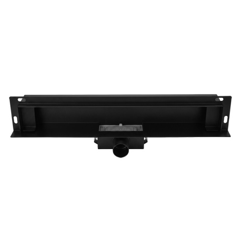 ODPŁYW LINIOWY ŚCIENNY 50 CM CZARNY NISKI 52 MM SYFON WYSOKA PRZEPUSTOWOŚĆ DL04
