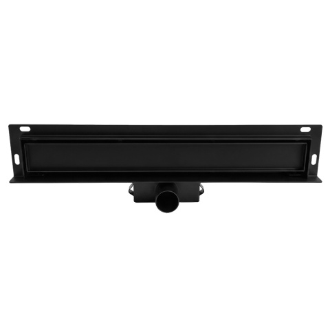 ODPŁYW LINIOWY ŚCIENNY 50 CM CZARNY NISKI 52 MM SYFON WYSOKA PRZEPUSTOWOŚĆ DL04