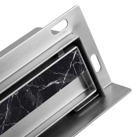 ODPŁYW LINIOWY ŚCIENNY 80 CM INOX NISKI 52 MM SYFON WYSOKA PRZEPUSTOWOŚĆ DL04