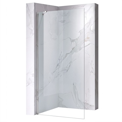 ŚCIANKA SZYBA PRYSZNICOWA 100 CM WALK-IN SZKŁO HARTOWANE 6 MM PROFIL CHROM REGULACJA 15 MM W PROFILU PRZYŚCIENNYM KZ24