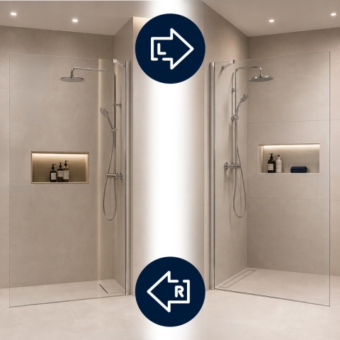 ŚCIANKA SZYBA PRYSZNICOWA 70 CM WALK-IN SZKŁO HARTOWANE 6 MM PROFIL CHROM REGULACJA 15 MM W PROFILU PRZYŚCIENNYM KZ24