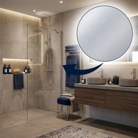ŚCIANKA SZYBA PRYSZNICOWA 80 CM WALK-IN SZKŁO HARTOWANE 6 MM PROFIL CHROM REGULACJA 15 MM W PROFILU PRZYŚCIENNYM KZ24