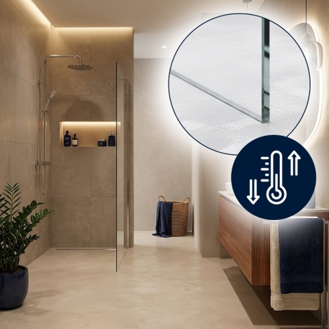 ŚCIANKA SZYBA PRYSZNICOWA 90 CM WALK-IN SZKŁO HARTOWANE 6 MM PROFIL CHROM REGULACJA 15 MM W PROFILU PRZYŚCIENNYM KZ24