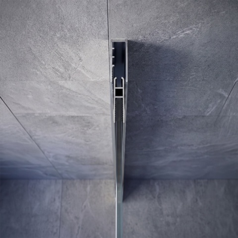 ŚCIANKA SZYBA PRYSZNICOWA 90 CM WALK-IN SZKŁO HARTOWANE 6 MM PROFIL CHROM REGULACJA 15 MM W PROFILU PRZYŚCIENNYM KZ24