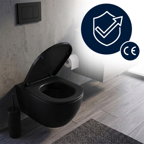 DESKA SEDESOWA WC WOLNOOPADAJĄCA CV-BL-02 CZARNA DUROPLAST