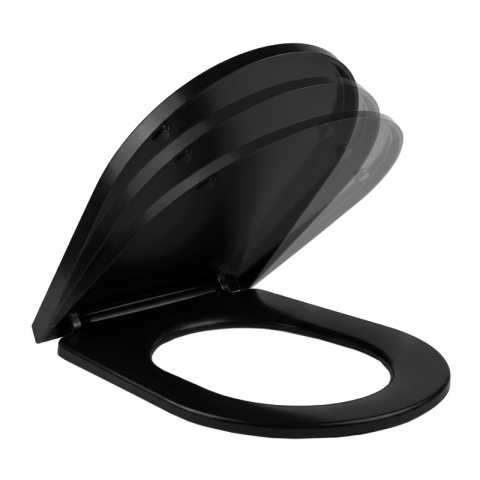 DESKA SEDESOWA WC WOLNOOPADAJĄCA CV-BL-02 CZARNA DUROPLAST