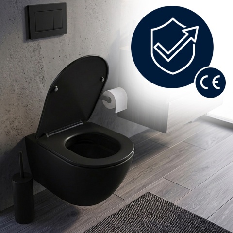 DESKA SEDESOWA WC WOLNOOPADAJĄCA CV-BL-03 SLIM CZARNA DUROPLAST