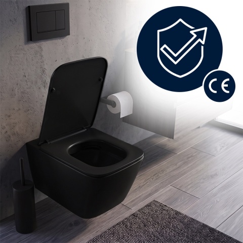 DESKA SEDESOWA WC WOLNOOPADAJĄCA CV-BL-09 SLIM CZARNA DUROPLAST