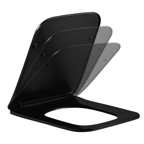 DESKA SEDESOWA WC WOLNOOPADAJĄCA CV-BL-09 SLIM CZARNA DUROPLAST