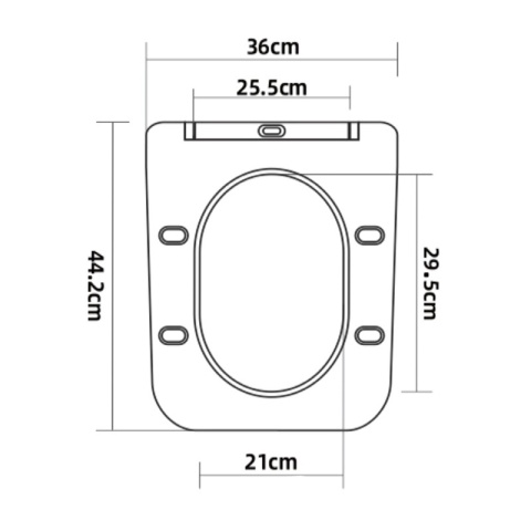 DESKA SEDESOWA WC WOLNOOPADAJĄCA CV-BL-09 SLIM CZARNA DUROPLAST
