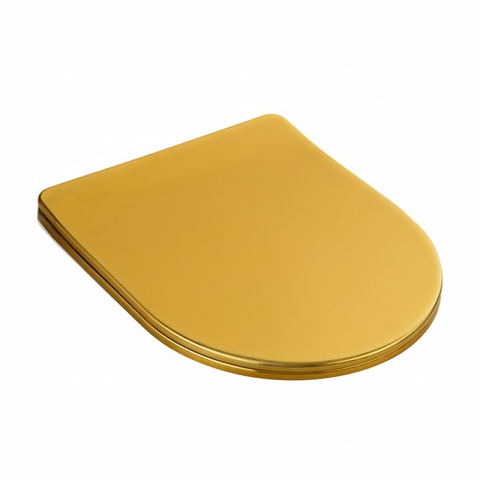 DESKA SEDESOWA WC WOLNOOPADAJĄCA CV-GL-03 SLIM ZŁOTA DUROPLAST