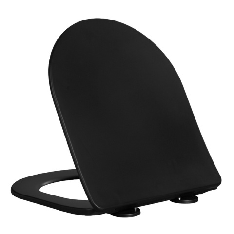 DESKA SEDESOWA WC WOLNOOPADAJĄCA CV-MTB-03 SLIM CZARNY MAT DUROPLAST
