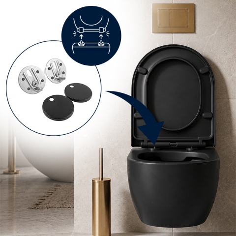 DESKA SEDESOWA WC WOLNOOPADAJĄCA CV-MTB-05 CZARNY MAT DUROPLAST