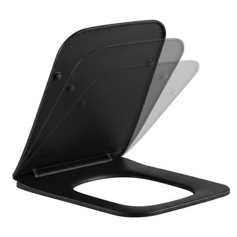 DESKA SEDESOWA WC WOLNOOPADAJĄCA CV-MTB-09 SLIM CZARNY MAT DUROPLAST