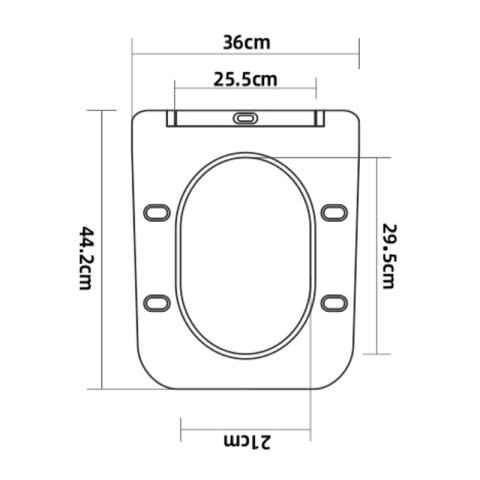 DESKA SEDESOWA WC WOLNOOPADAJĄCA CV-MTB-09 SLIM CZARNY MAT DUROPLAST