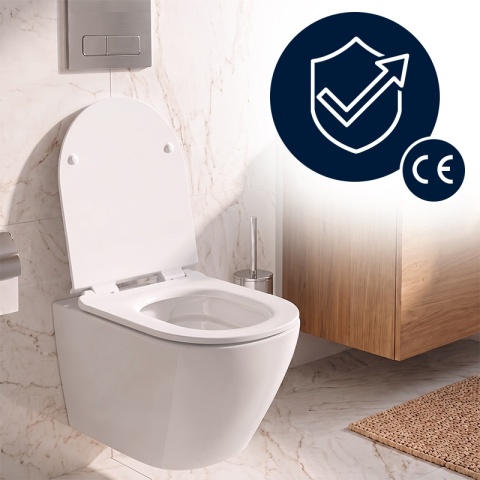 DESKA SEDESOWA WC WOLNOOPADAJĄCA CV-WH-01 SLIM BIAŁA DUROPLAST