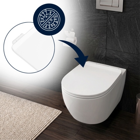 DESKA SEDESOWA WC WOLNOOPADAJĄCA CV-WH-01 SLIM BIAŁA DUROPLAST