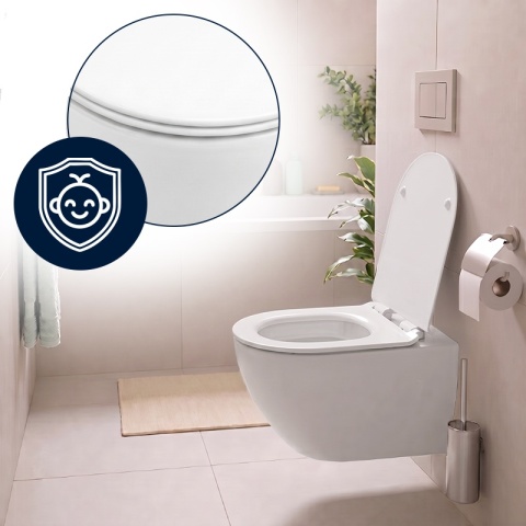 DESKA SEDESOWA WC WOLNOOPADAJĄCA CV-WH-01 SLIM BIAŁA DUROPLAST