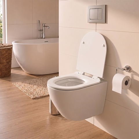 DESKA SEDESOWA WC WOLNOOPADAJĄCA CV-WH-01 SLIM BIAŁA DUROPLAST