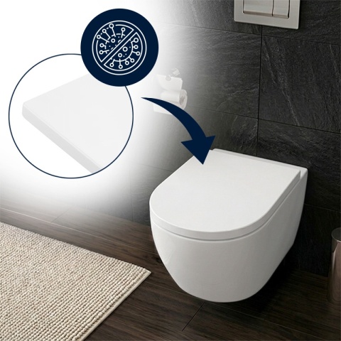 DESKA SEDESOWA WC WOLNOOPADAJĄCA CV-WH-02 BIAŁA DUROPLAST