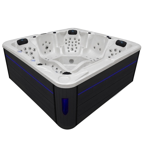JACUZZI ® OGRODOWE WANNA SPA702 GYPSUM OBUDOWA ANTRACYT 230x230 CM