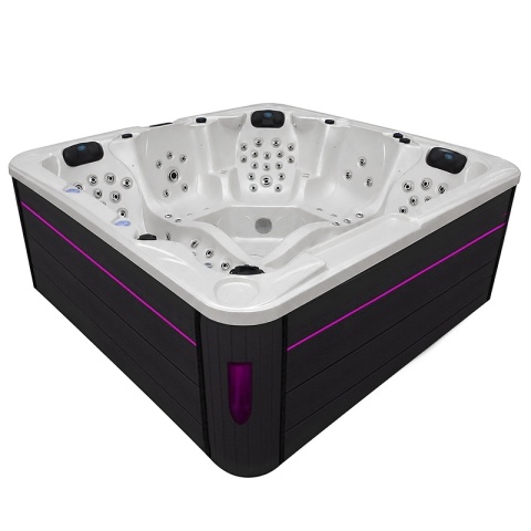 JACUZZI ® OGRODOWE WANNA SPA702 GYPSUM OBUDOWA ANTRACYT 230x230 CM
