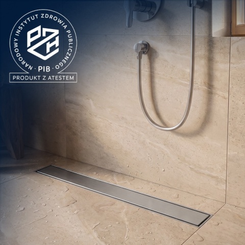ODPŁYW LINIOWY 70 CM OBROTOWY INOX NISKI SYFON 52 MM WYSOKA PRZEPUSTOWOŚĆ DL02