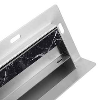 ODPŁYW LINIOWY ŚCIENNY 100 CM INOX NISKI 52 MM SYFON WYSOKA PRZEPUSTOWOŚĆ DL09