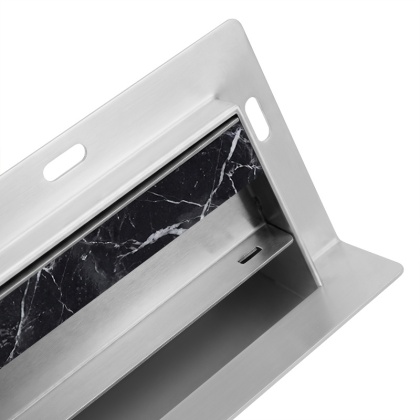 ODPŁYW LINIOWY ŚCIENNY 80 CM INOX NISKI 52 MM SYFON WYSOKA PRZEPUSTOWOŚĆ DL09