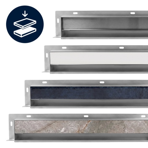 ODPŁYW LINIOWY ŚCIENNY 90 CM INOX NISKI 52 MM SYFON WYSOKA PRZEPUSTOWOŚĆ DL09