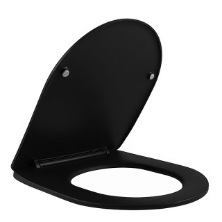 DESKA SEDESOWA WC WOLNOOPADAJĄCA CV-MTB-03 SLIM CZARNY MAT DUROPLAST