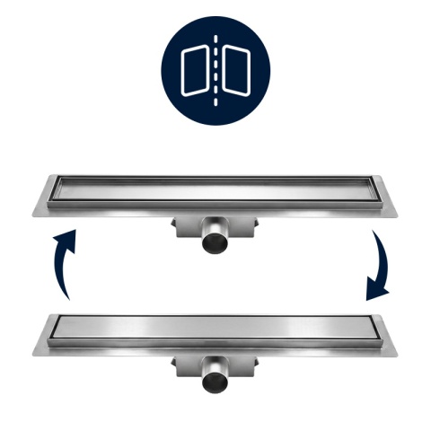 ODPŁYW LINIOWY 100 CM INOX NISKI SYFON 52 MM WYSOKA PRZEPUSTOWOŚĆ PRYSZNIC DL01 FIX