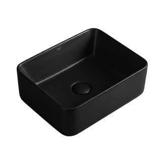 UMYWALKA NABLATOWA CERAMICZNA PROSTOKĄTNA LUXO-MTB-410 CZARNY MAT 41x31 CM