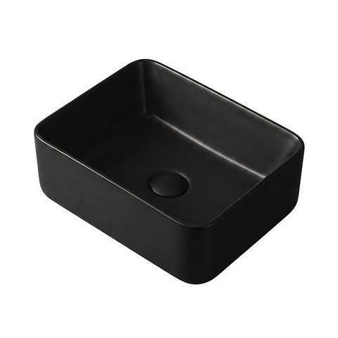 UMYWALKA NABLATOWA CERAMICZNA PROSTOKĄTNA LUXO-MTB-410 CZARNY MAT 41x31 CM