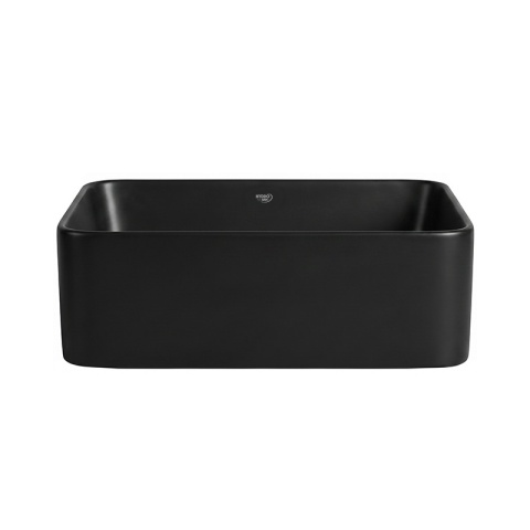 UMYWALKA NABLATOWA CERAMICZNA PROSTOKĄTNA LUXO-MTB-410 CZARNY MAT 41x31 CM