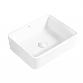 UMYWALKA NABLATOWA CERAMICZNA PROSTOKĄTNA LUXO-WH-410 BIAŁY POŁYSK 41x31 CM